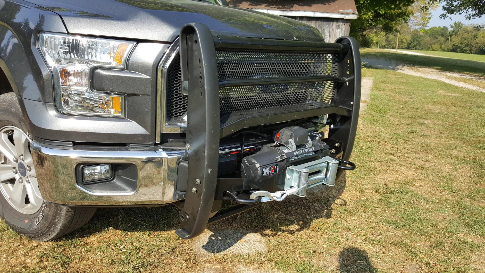 Westin brush guard, winch mount, winch and LED light bar! Ford F150