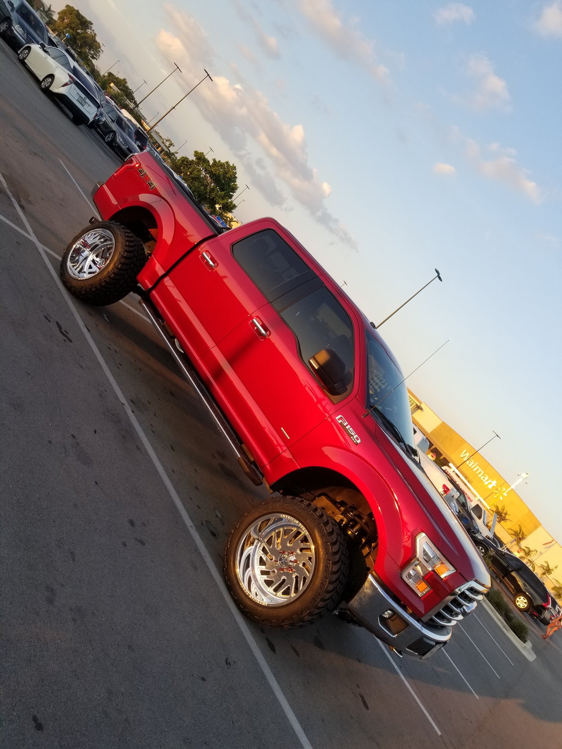 red chrome truck rims