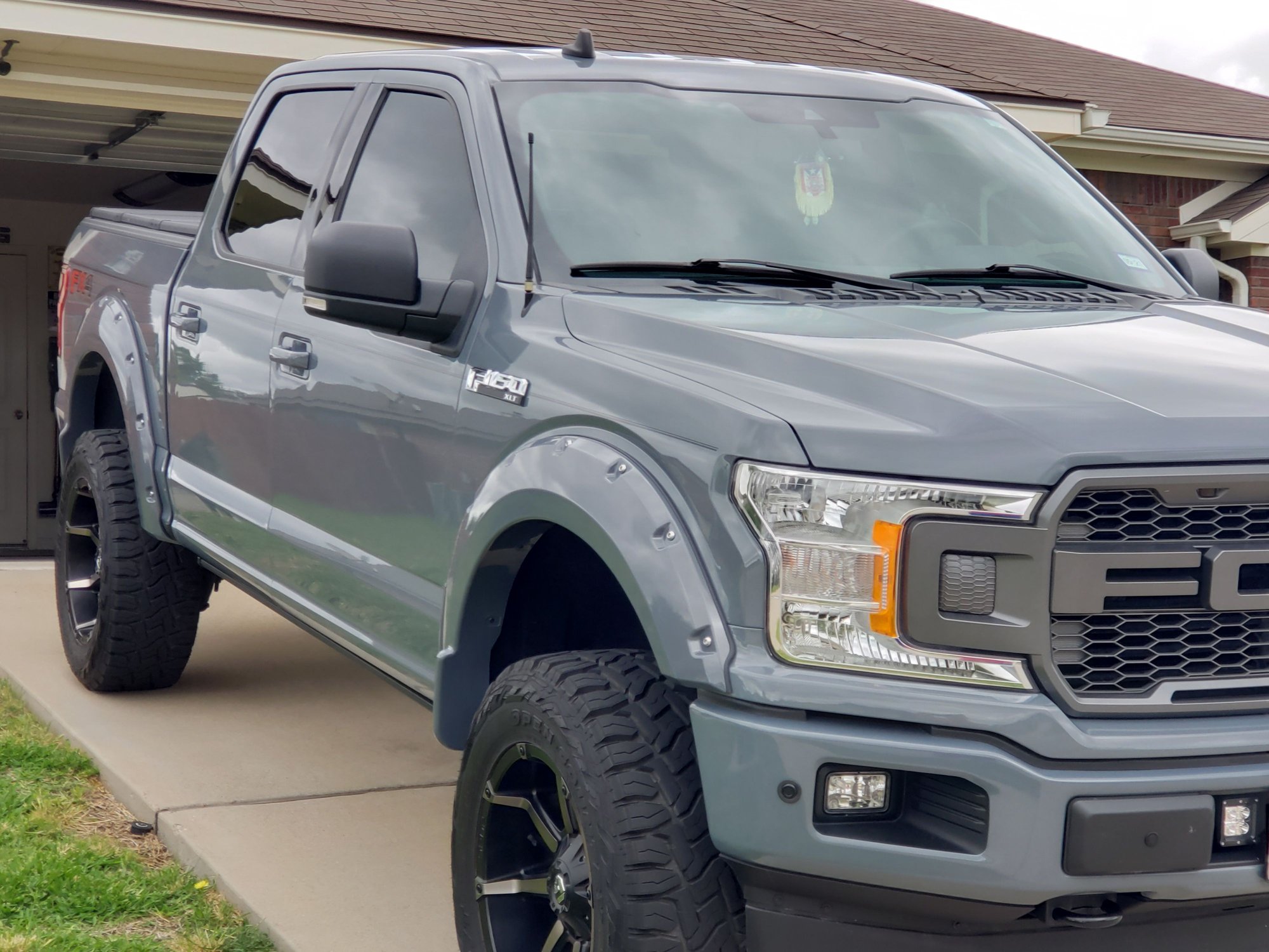 Where can I find lightning blue riveted fender flares for my 2017 f150