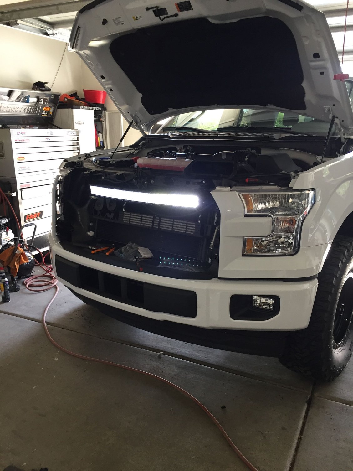 32" curved light bar behind grille / 2017 F150 STX Ford F150 Forum