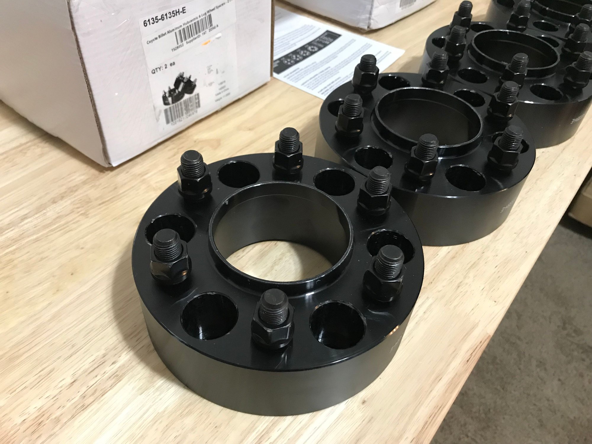 Coyote 2 in. Billet Aluminum Hubcentric 6Lug Wheel Spacers Ford F150