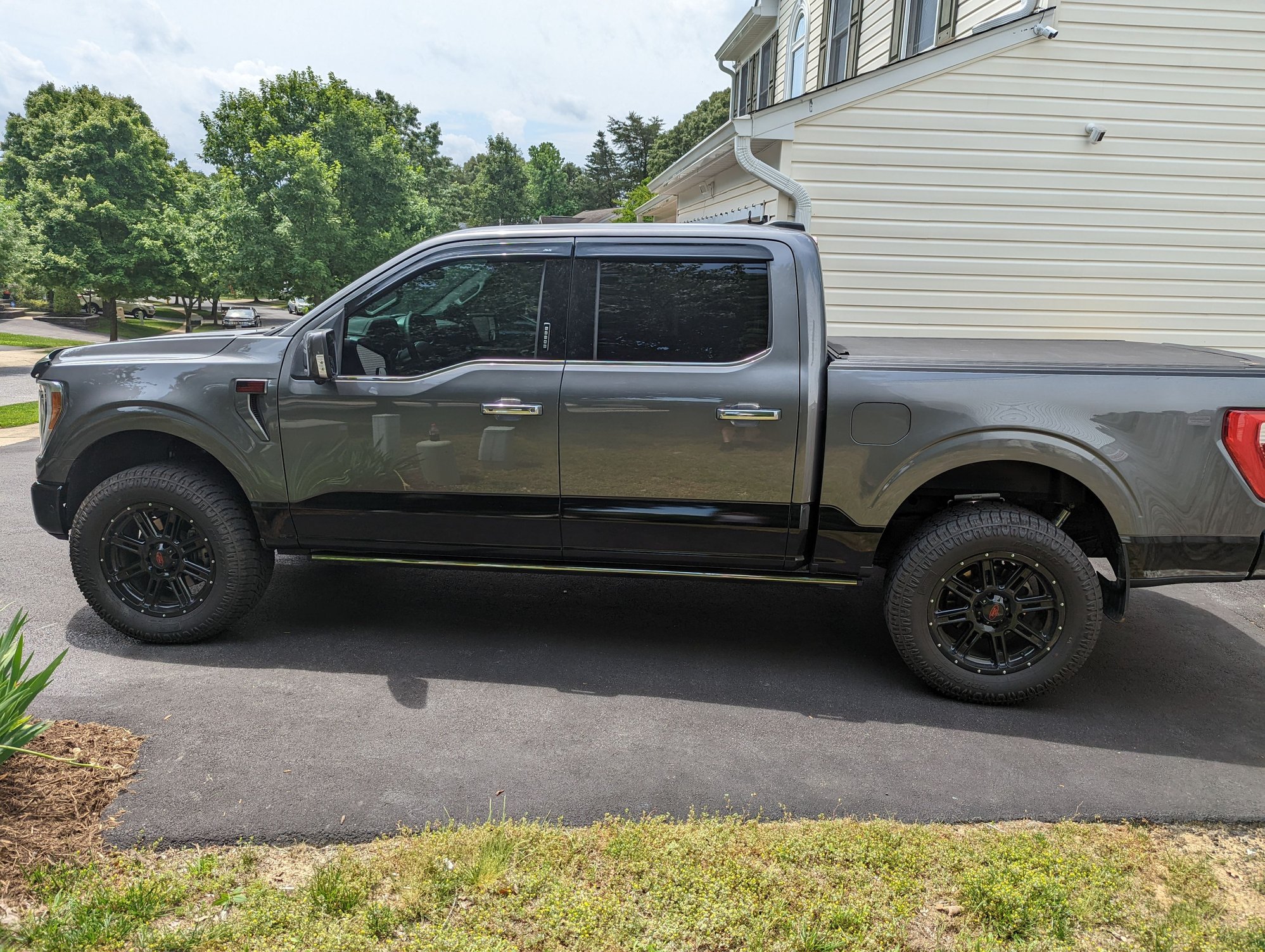 Ford D1 Stone Gray Chrome Delete Paint Color Matching Wrap