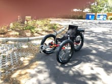 Trident recumbent, powered by Fred