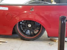 Rolled the rear fenders and matched factory line