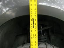 45.5 inches at top of wheel well