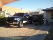 y truck again just got it back thay had crashed it sum pot head ran a stop n hit my front end.
