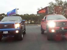 My boy and I's  f150s