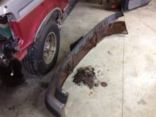 Junk yard bumper my brother found, not sure if this will go back on the truck
