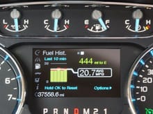 MPG at 60 MPH and 65 MPH