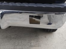 Drilled out the rear bumper to install rear lighting when in reverse