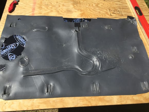 Using the Ford door skin for a template.