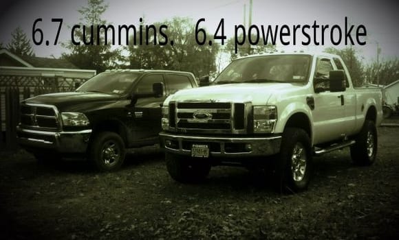 My best friends dodge and my ford