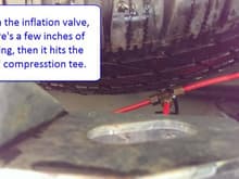 Air bag compression tee connection