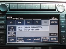 Sirius Satellite Radio Display