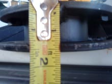 2&quot; AS spacer
 (Spacer measures just over 1.5&quot; but gave me 2.25&quot;)