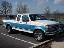 my 92 Ford Extended Cab 4x4 (got wrecked in early 08)
Had a lot of money in it. It sure was sharp for it's age!