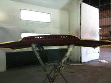 In the paint booth