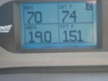 shot of Edge at same time. it says 70mph, and 19 mph.