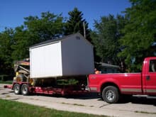 Moving a shed - unloading