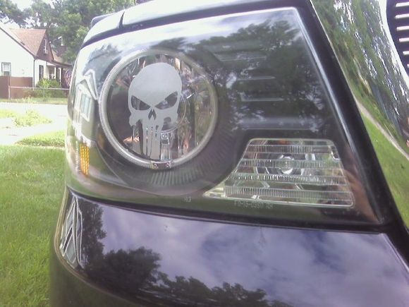vinyl punisher headlight decal