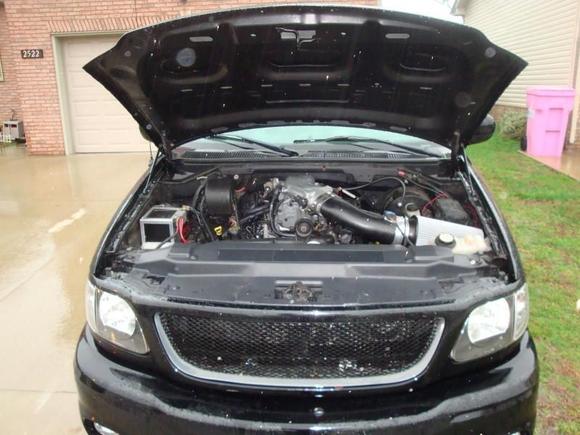 dirty engine bay, the day it finally arrived at the house