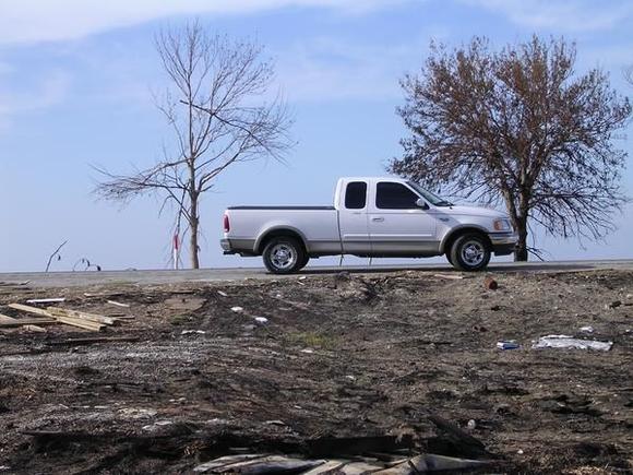 Standing where the camp use to be After Katrina