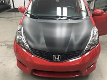 Carbon fiber hood wrap