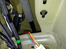 Light unit installed &amp; left tailight harness grommet