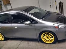 Yellow wheels!