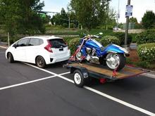 Set up for towing one of the toys.  Actually tows great