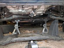 Plastic splash guard being installed prematurely..   Save this for later/last