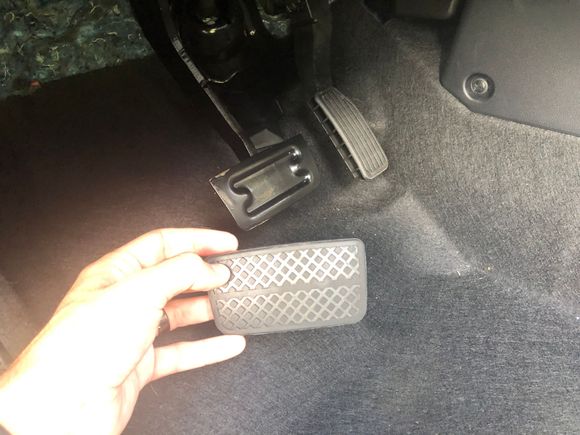 Removed the break pedal pad.