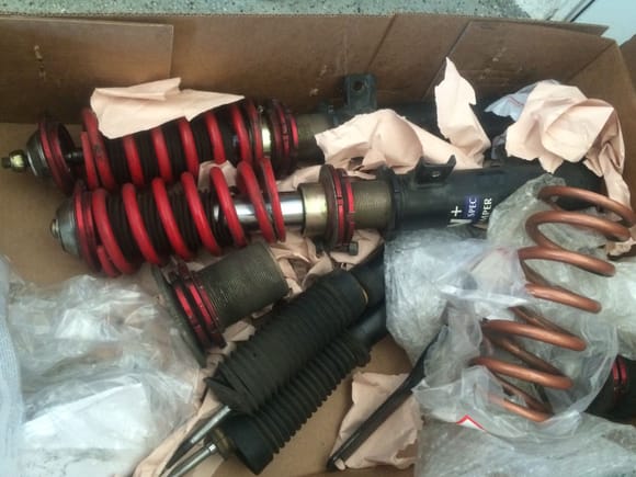 Just a reminder, the coilovers will come with the original springs with barely any miles pn them. Pictured here is a pair of Eibach and Swift springs