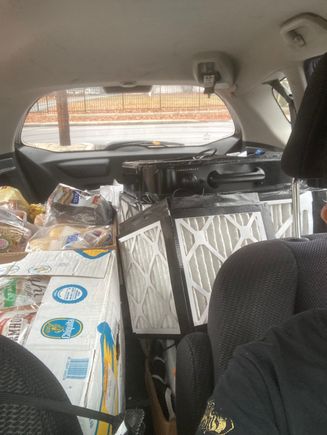 food rescue-mostly bread! and dropping off air purifiers at a local movie screening after
