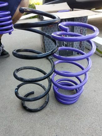 d2's compared to stock front springs