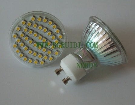 GU10 48SMD3528
Model: Led Spotlight-GU10-48smd3528
Led Quantity: 48pc 3528smd
Lamp Socket: GU10 
Product size: 50*50mm
Emitting Color: white, warm white, blue, green, red, yellow 
Available Voltage(V): DC12-24V&#65292;AC86-240V ( can be made according to your requests into DC or AC )
Power(W): 2.88watt
Luminaire(LM): 280Lumen
Average life time: &#8805;50, 000 hours 
USES: The market,the hotel,the bar,the conference room,home decoration etc.
skype:lynn-0027
