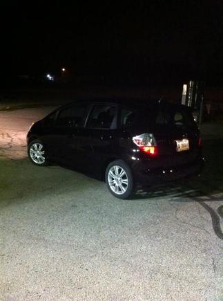 washed,clayed, waxed rear view