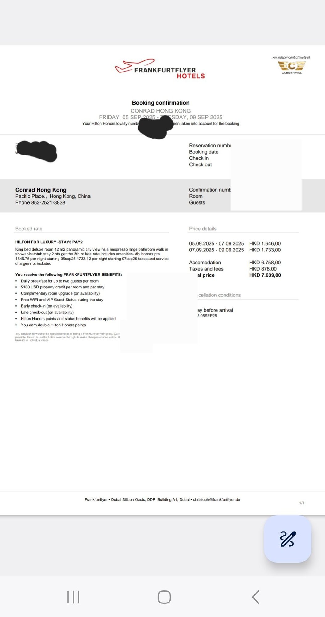 FlyerTalk Forums - Conrad Hong Kong {HKG}