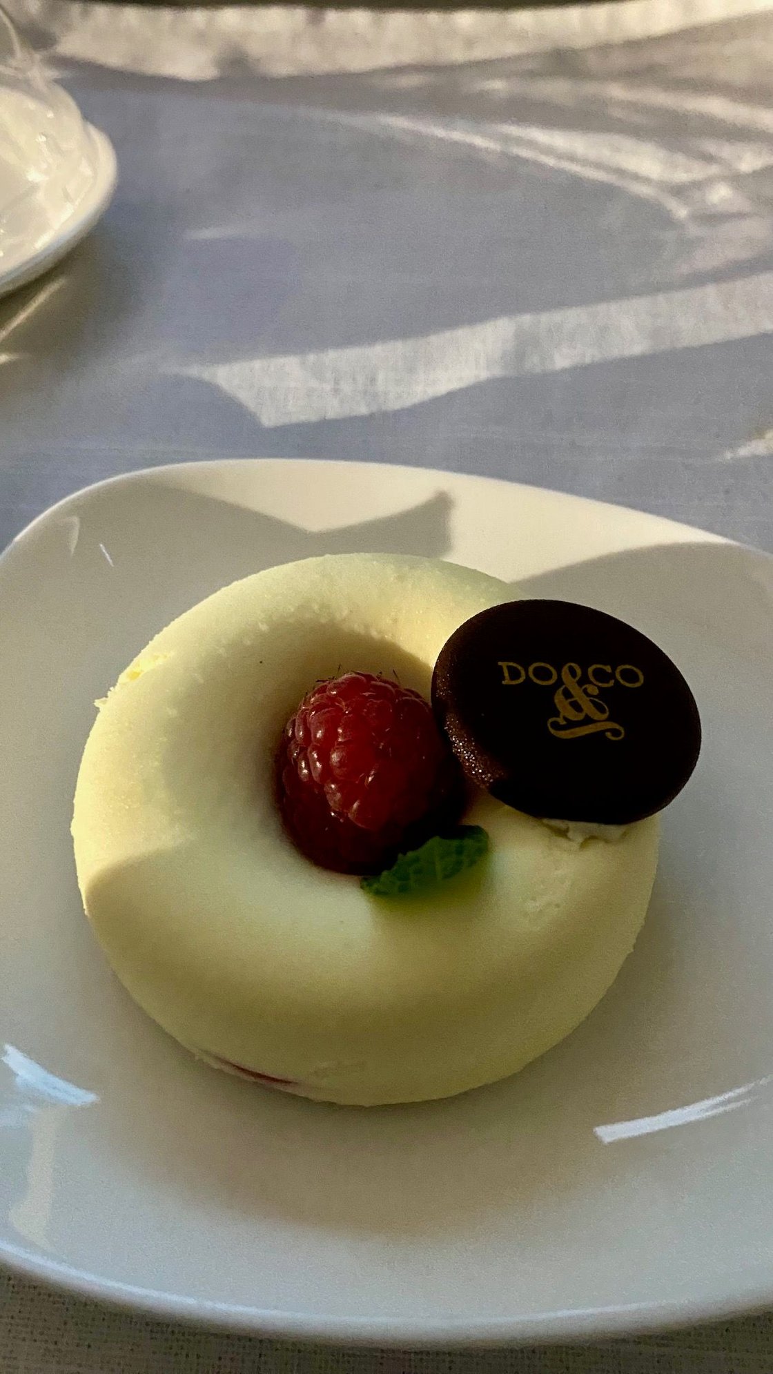 White Chocolate Cake filled with raspberry