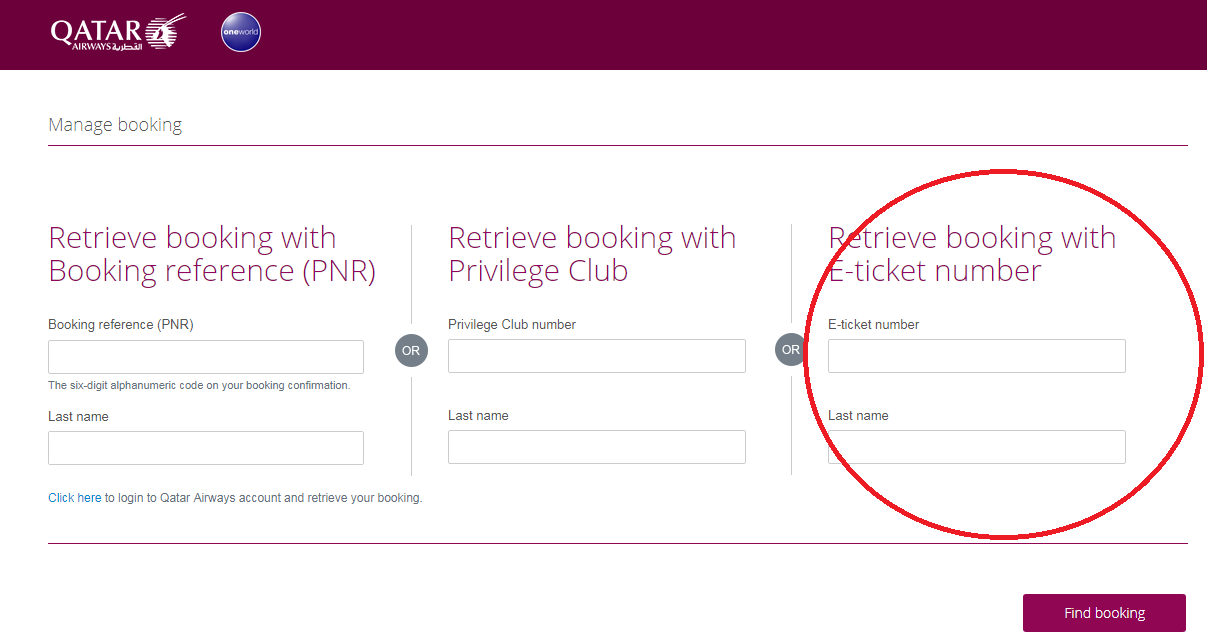 Manage qatar booking airways can't choose