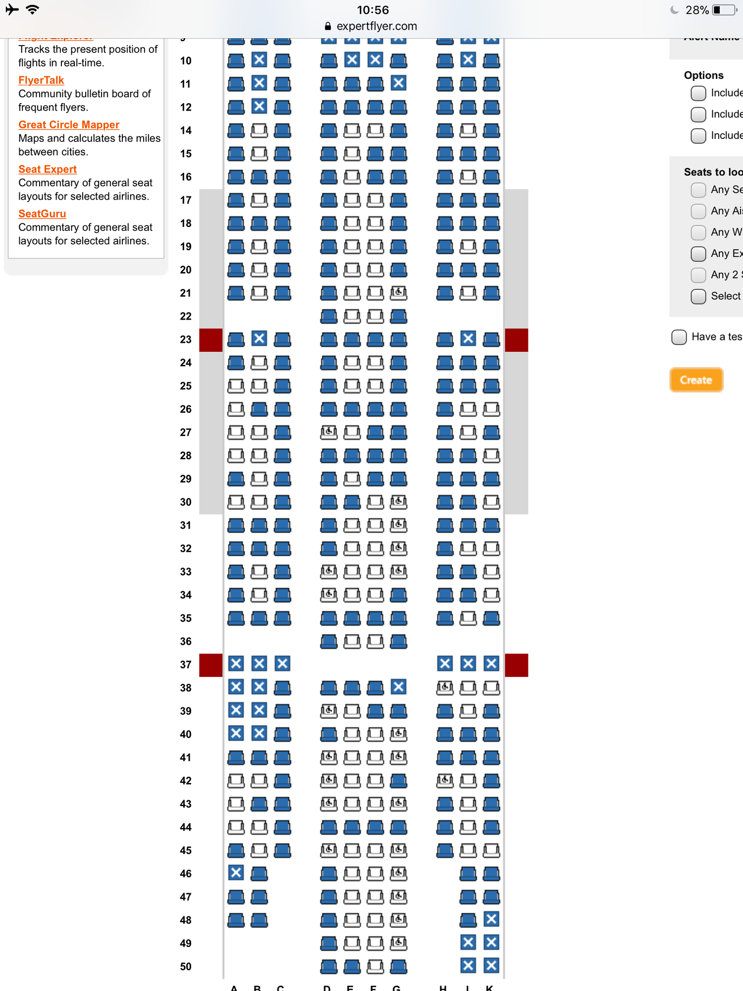 America Flight Seating Chart