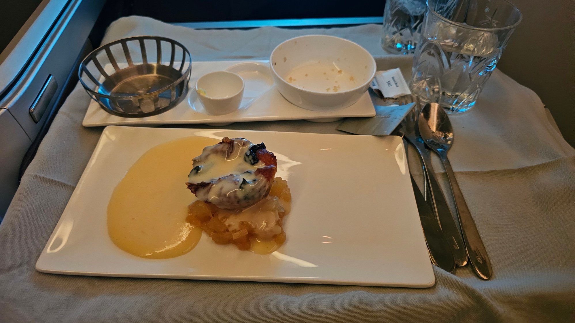 White chocolate bread pudding, very good