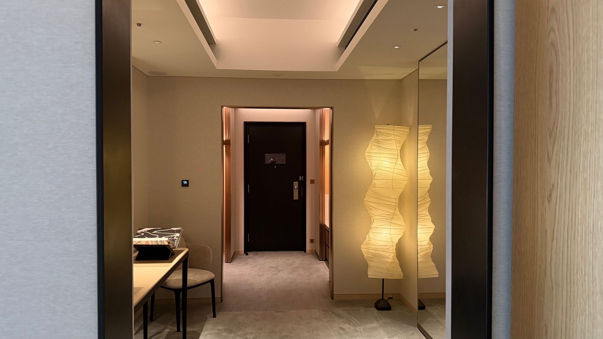 Looking back to door