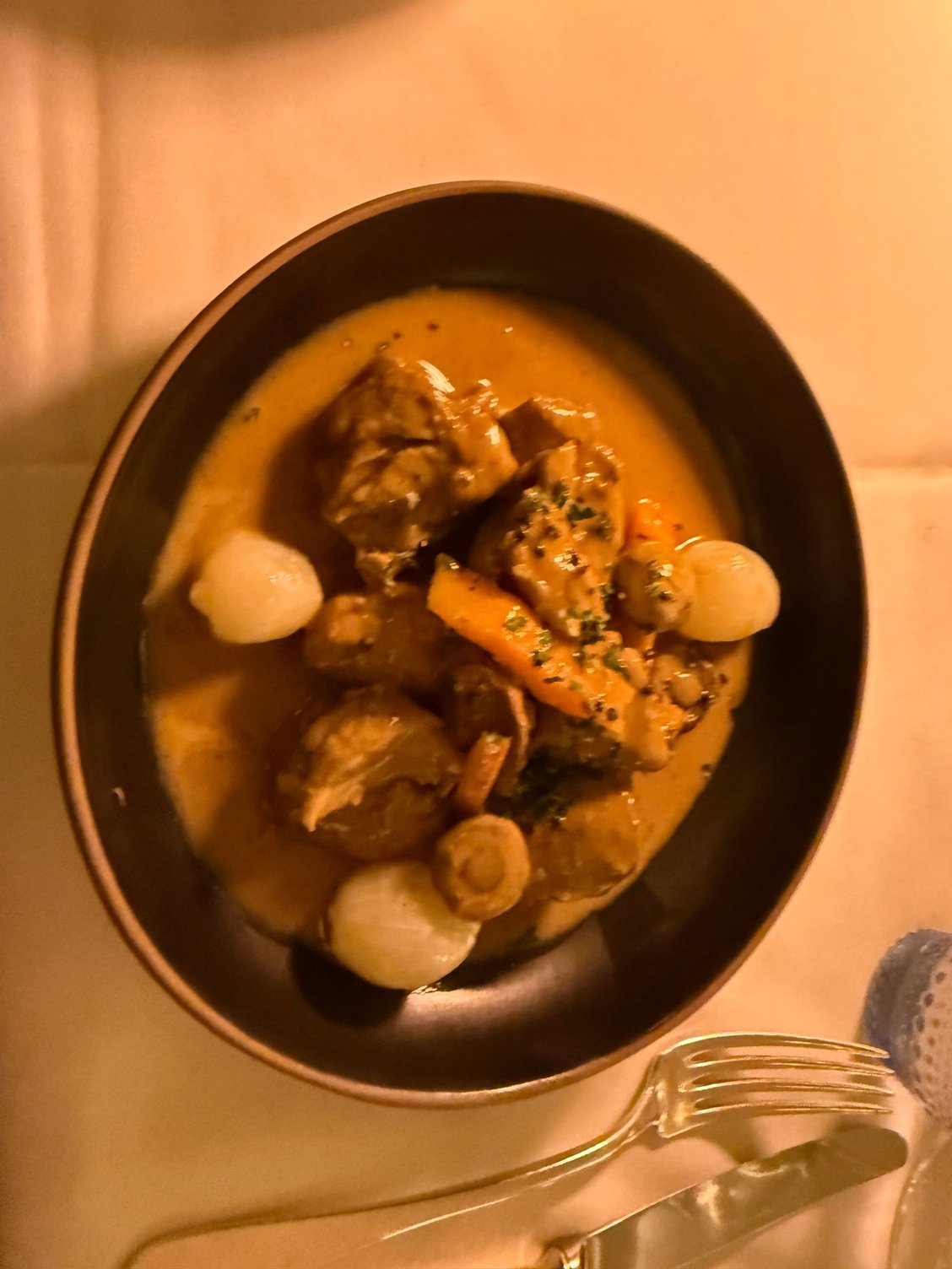 Very brown blanquette de Veau