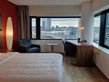 Room had windows on two sides. The small windows could be opened.