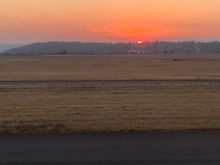 sunset during taxi-in