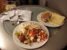Lunch at the lounge before boarding...