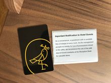 Keycard with the goldfinch symbol