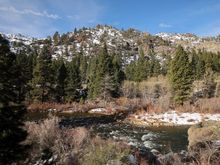 Following the Truckee and highway