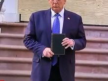 Literally using the Bible as a prop so he can tear gas peaceful protesters